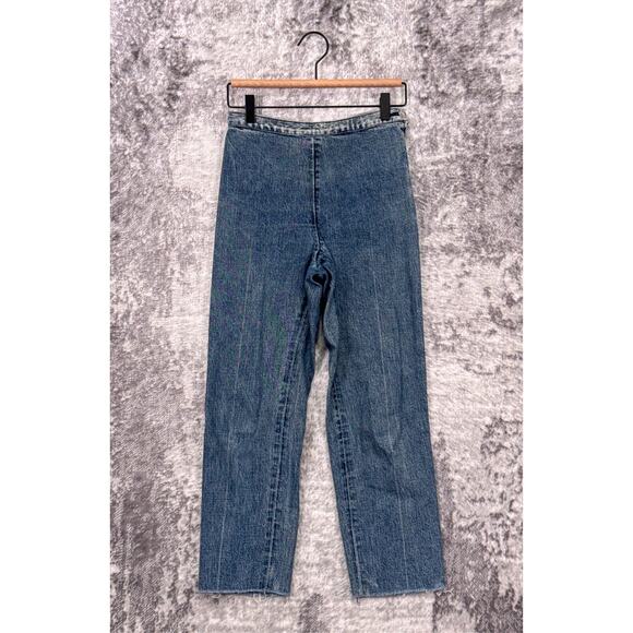 Rachel Comey Jeans 2 Womens Seamed Straight Cropped Leg Raw Hem